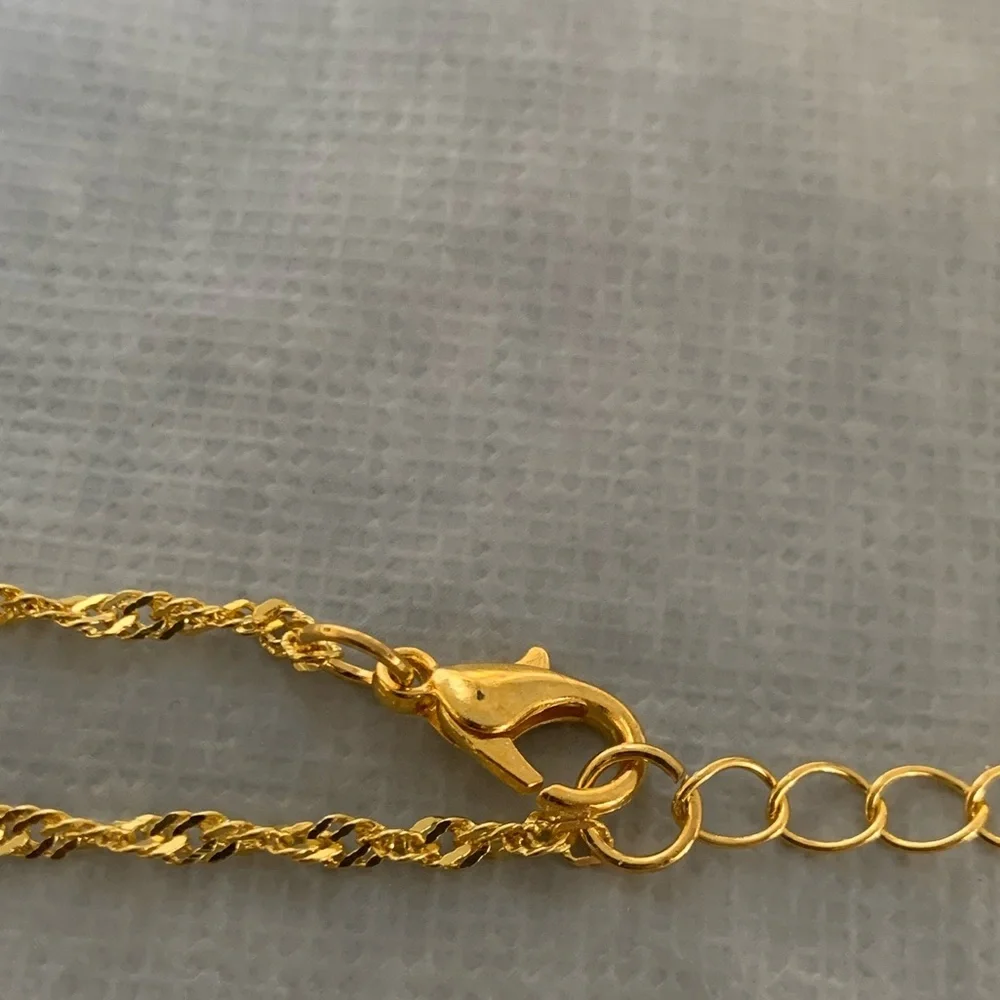 Letter “k” Pendant on Gold Colour Pendant - Picture 3 of 4